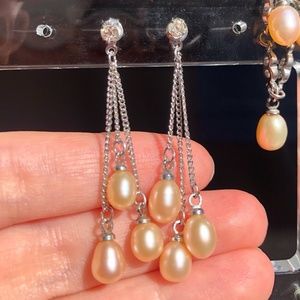 Pink Champagne Freshwater Pearl Earring